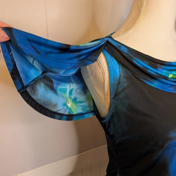 Y2K Tie Dye Cowl Neck Top | Fairy Grunge Flutter Sleeve | Size Small - Picture 6 of 14